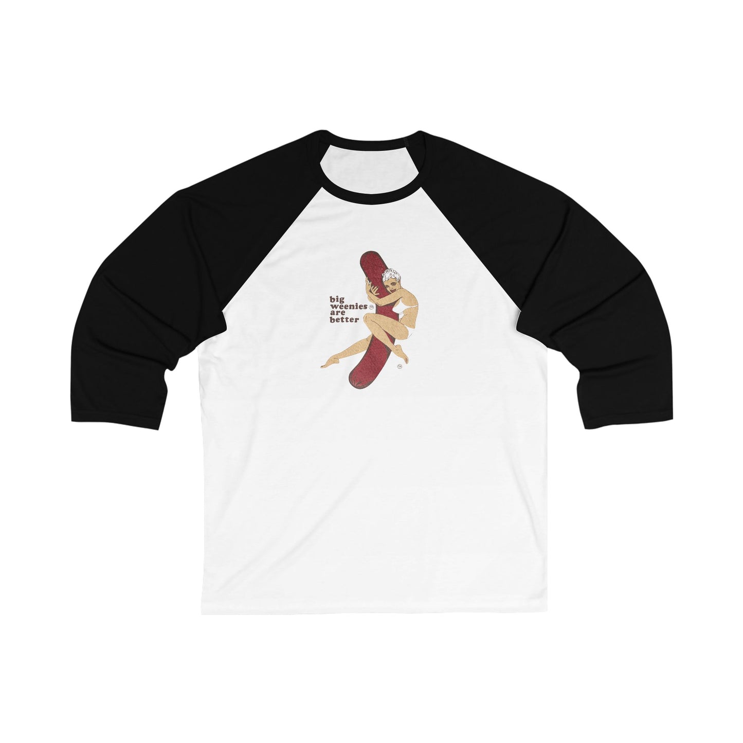 Big Weenies Are Better Retro Unisex Baseball Tee