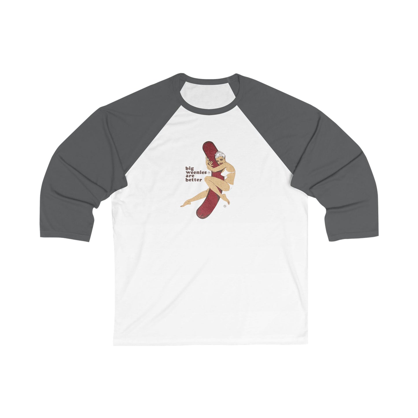Big Weenies Are Better Retro Unisex Baseball Tee